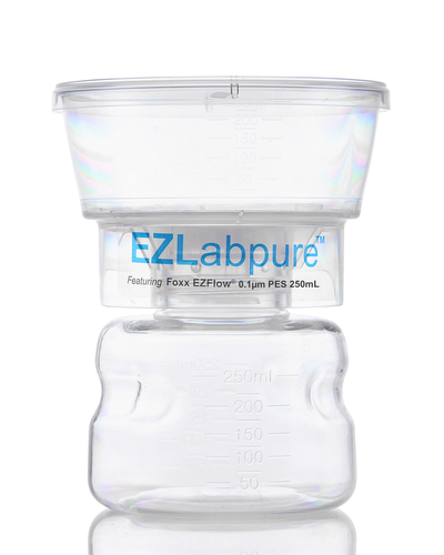 EZLabpure™ Sterile Disposable Bottle Top Vacuum Filter Units with 0.1 µm PES Membrane for Mycoplasma Removal, 250 mL, 12/CS