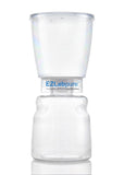 Clear plastic container with EZLabpure branding on a white background