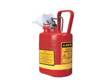 Oval Safety Can for flammables, S/S hardware, flame arrester, 1 gallon, self-close cap, poly - White | Red | img_2 | Foxx Life Sciences Global | shopfls.com