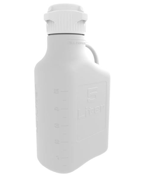 EZBio® Carboy, High Density Poly Ethylene (HDPE), 5L, No Spigot, VersaCap® 83B, Double Bagged, Non Sterile | img_1 | Foxx Life Sciences Global | shopfls.com