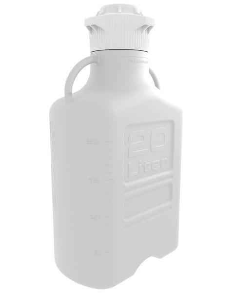 EZBio® Carboy, Polypropylene (PP), 20L, No Spigot, VersaCap® 120mm, Double Bagged, Non Sterile | img_1 | Foxx Life Sciences Global | shopfls.com