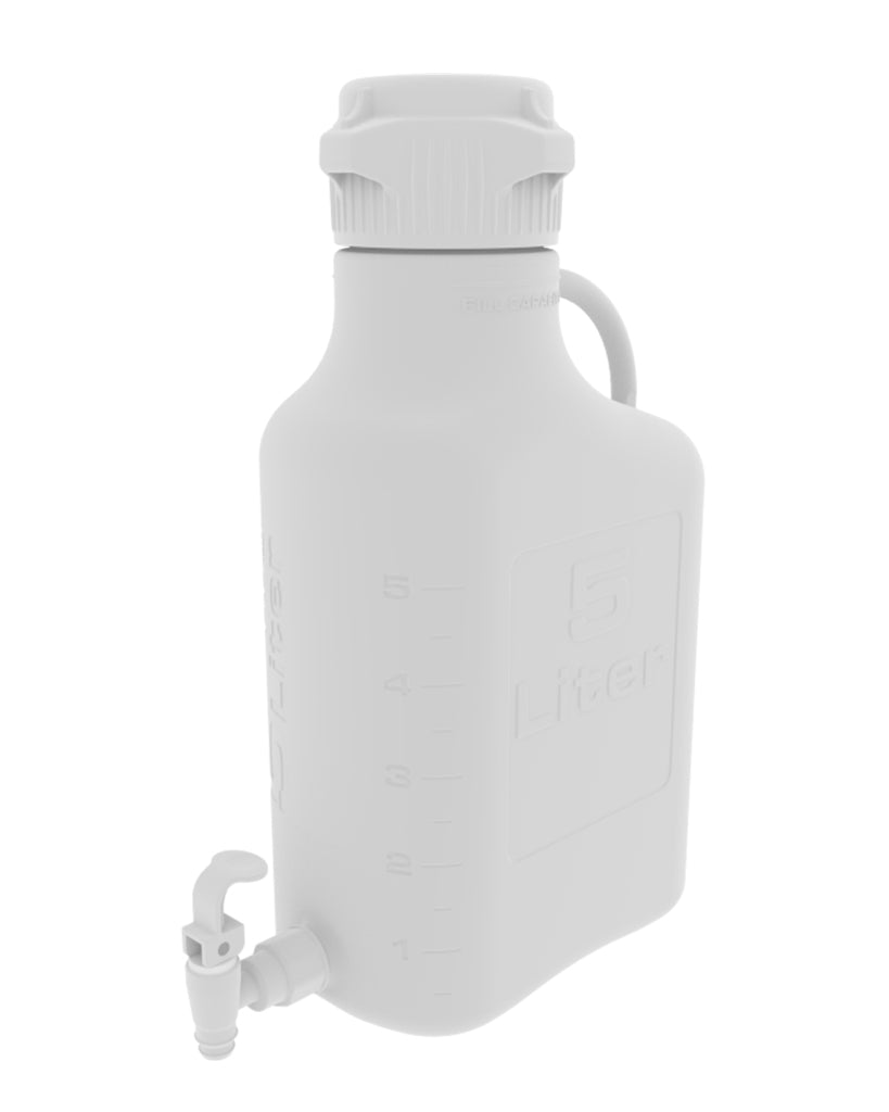 Polypropylene 5L Carboy with 83B Cap and Spigot | img_1 | Foxx Life Sciences Global | shopfls.com