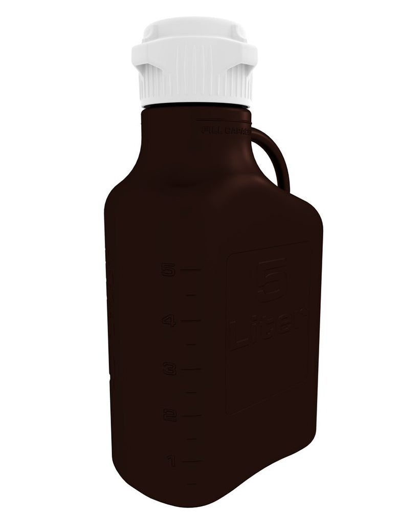 5L (1 Gal) Dark Amber Polypropylene (PP) Carboy with 83B Cap | img_1 | Foxx Life Sciences Global | shopfls.com