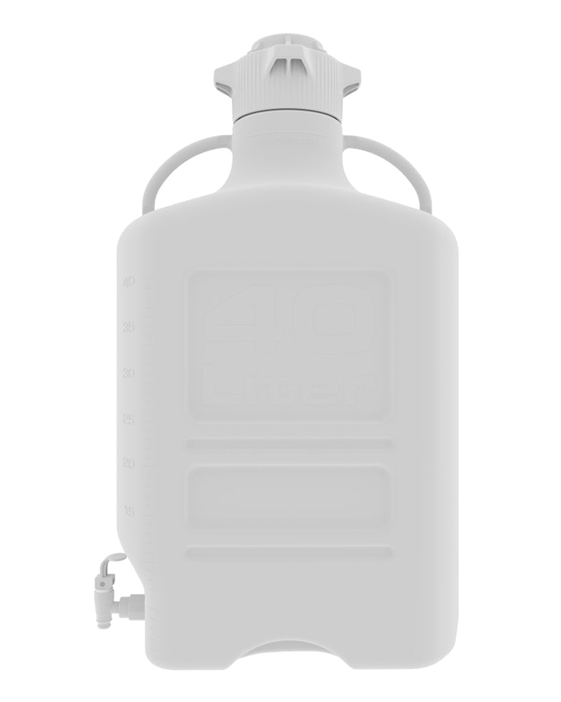 40L (10 Gal) High Density Poly Ethylene (HDPE) Carboy with 120mm Cap and Spigot | img_1 | Foxx Life Sciences Global | shopfls.com