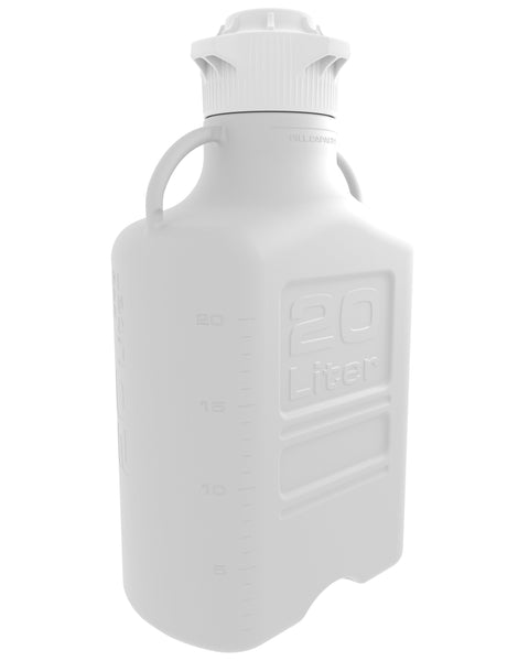 EZBio® Carboy, High Density Poly Ethylene (HDPE), 20L, No Spigot, VersaCap® 120mm, Double Bagged, Non Sterile | img_1 | Foxx Life Sciences Global | shopfls.com