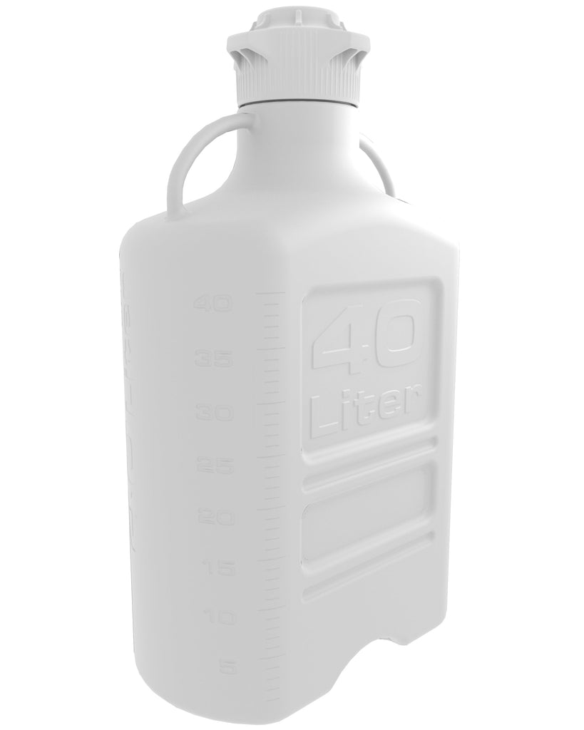 EZBio® Carboy, High Density Poly Ethylene (HDPE), 40L, No Spigot, VersaCap® 120mm, Double Bagged, Non Sterile | img_1 | Foxx Life Sciences Global | shopfls.com