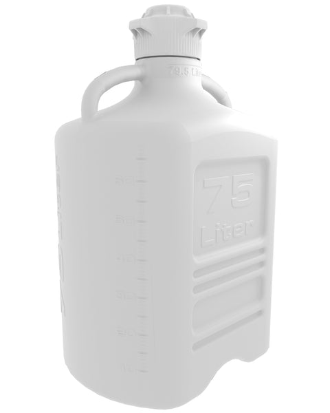 EZBio® Carboy, High Density Poly Ethylene (HDPE), 75L, No Spigot, VersaCap® 120mm, Double Bagged, Non Sterile | img_1 | Foxx Life Sciences Global | shopfls.com