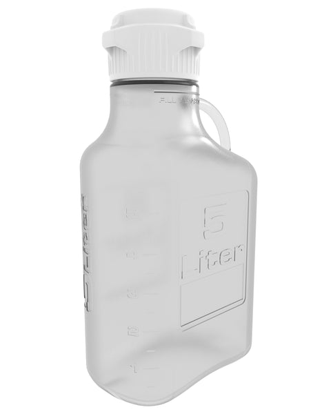 EZBio® Carboy, PETG, 5L, No Spigot, VersaCap® 83mm, Double Bagged, Non Sterile | img_1 | Foxx Life Sciences Global | shopfls.com