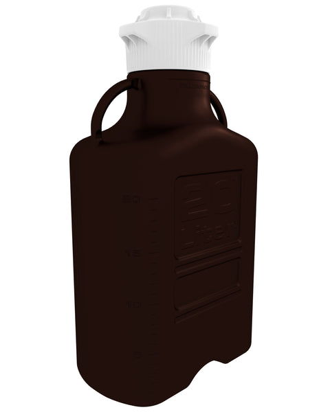 20L (5 Gal) Dark Amber Polypropylene (PP) Carboy with 120mm Cap | img_1 | Foxx Life Sciences Global | shopfls.com