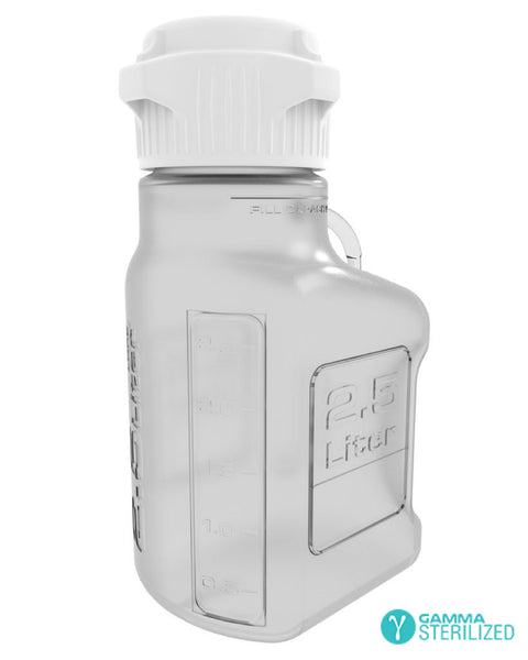 EZBio® Carboy, Polycarbonate (PC), 2.5L, No Spigot, VersaCap® 83mm, Double Bagged, Gamma Sterilized | img_1 | Foxx Life Sciences Global | shopfls.com
