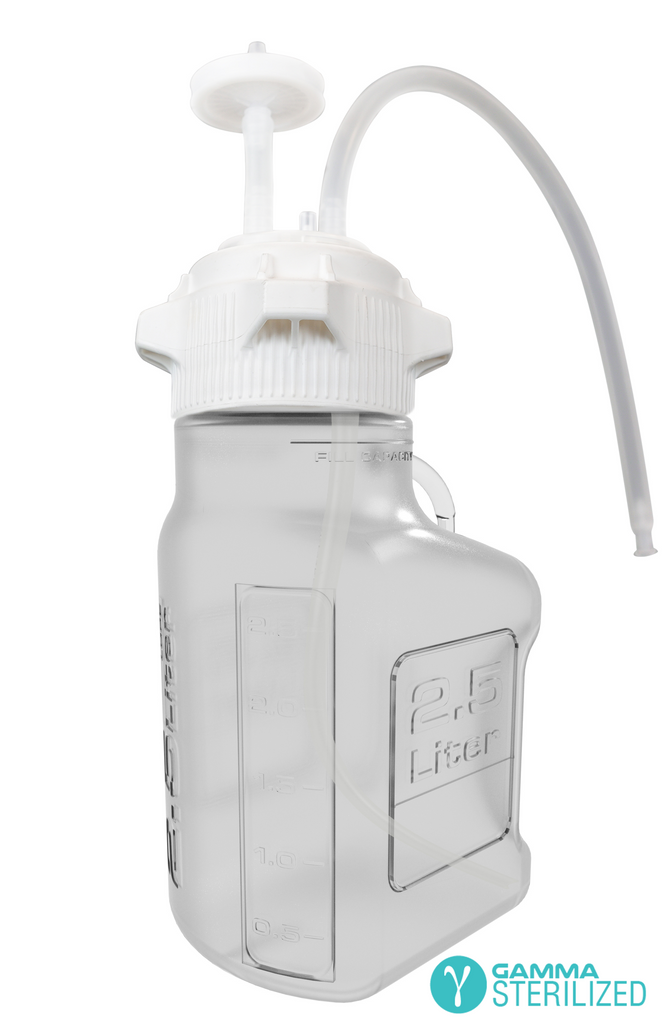 EZBio® 2.5L, PC, VersaCap® 83B, TPE Tubing w/ Dip Tube, Sterile | img_1 | Foxx Life Sciences Global | shopfls.com