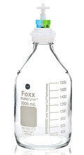 HPLC Solvent Reservoir Bottle Assembly, GL45, 2L Clear, Class VI Polytetrafluoroethylene (PTFE) Adapter,  6 Ports for 3.2mm(1/8") and/or | img_1 | Foxx Life Sciences Global | shopfls.com