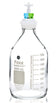 HPLC Solvent Reservoir Bottle Assembly, GL45, 2L Clear, Class VI Polytetrafluoroethylene (PTFE) Adapter,  6 Ports for 3.2mm(1/8") and/or 1.6mm(1/16") OD Tubing
