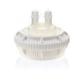 EZBio® GL45 Open Cap & Molded 2x 1/4" HB, White PP for Glass Bottles - 5 | 25 | img_1 | Foxx Life Sciences Global | shopfls.com