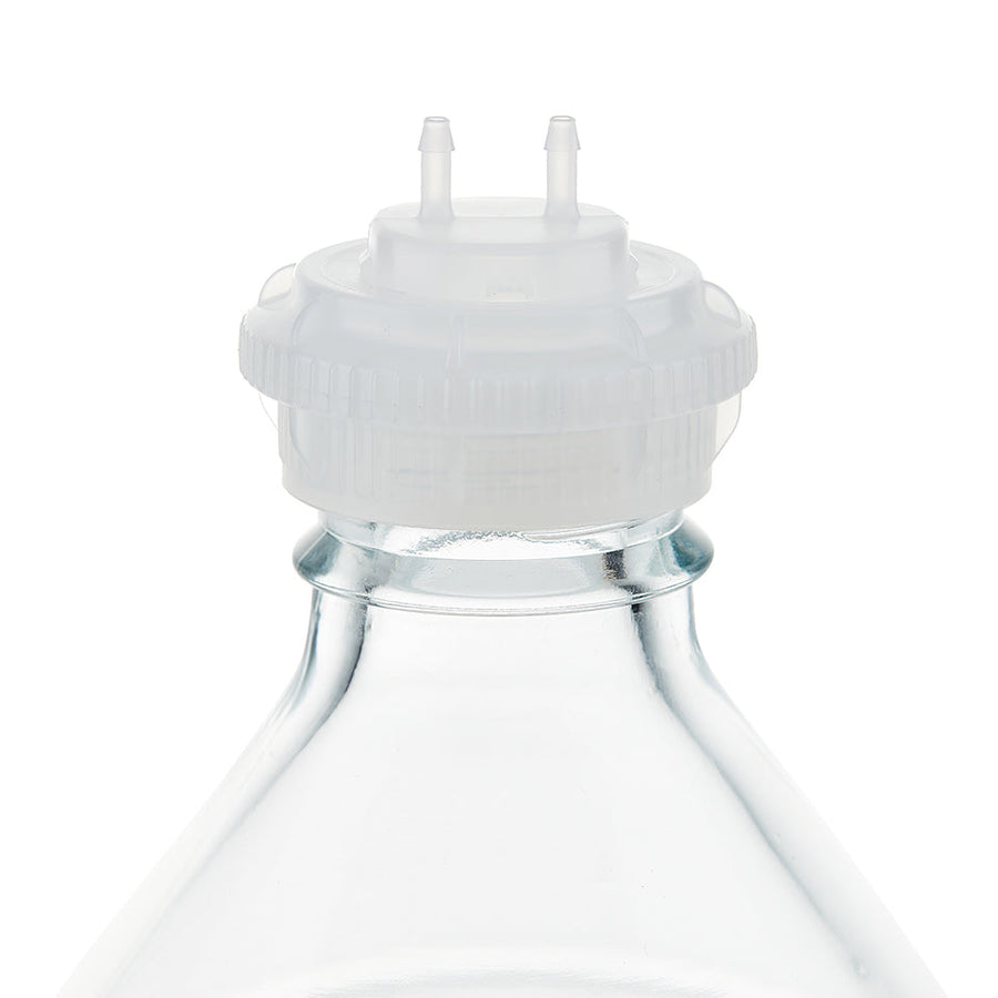 EZBio® GL45 Open Cap & Molded 2x 1/8" HB, Natural PP for Glass Bottles - 5 | 25 | img_2 | Foxx Life Sciences Global | shopfls.com