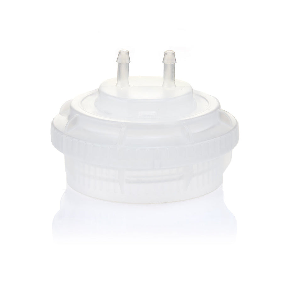 EZBio® GL45 Open Cap & Molded 2x 1/8" HB, Natural PP for Glass Bottles - 5 | 25 | img_1 | Foxx Life Sciences Global | shopfls.com