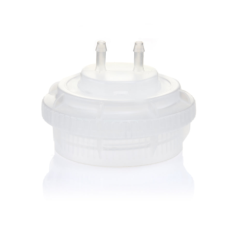 EZBio® GL45 Open Cap & Molded 2x 1/8" HB, Natural PP for Glass Bottles - 5 | 25 | img_1 | Foxx Life Sciences Global | shopfls.com