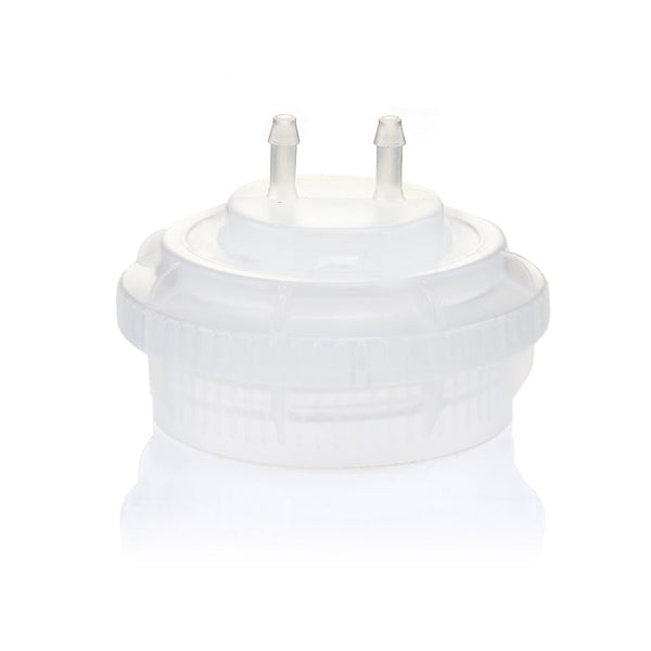 EZBio® GL45 Open Cap & Molded 2x 1/8" HB, Natural PP for Glass Bottles - 5 | 25 | img_1 | Foxx Life Sciences Global | shopfls.com