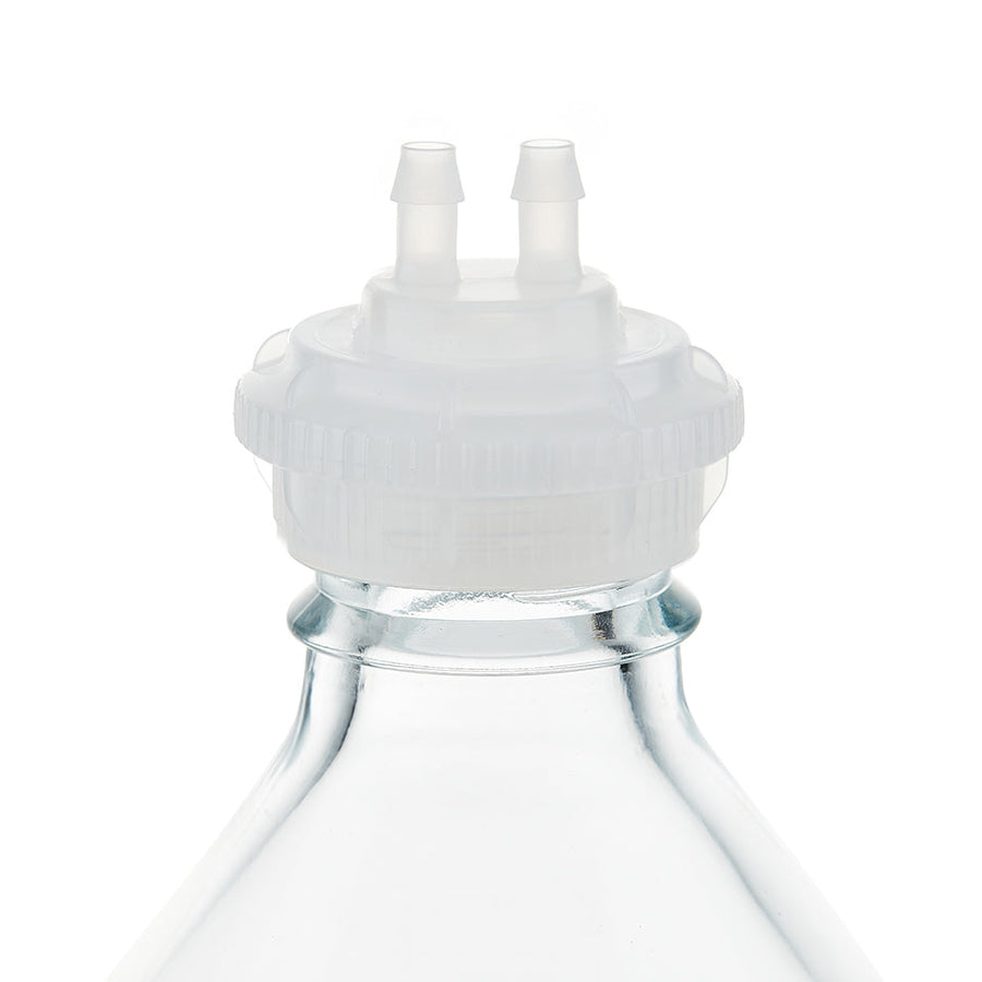 EZBio® GL45 Open Cap & Molded 2x 1/4" HB, Natural PP for Glass Bottles - 5 | 25 | img_2 | Foxx Life Sciences Global | shopfls.com