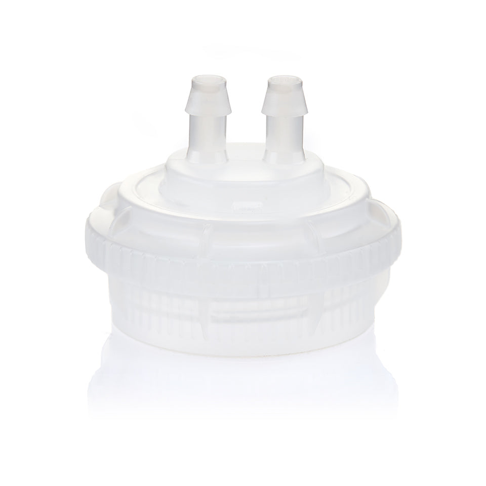 EZBio® GL45 Open Cap & Molded 2x 1/4" HB, Natural PP for Glass Bottles - 5 | 25 | img_1 | Foxx Life Sciences Global | shopfls.com