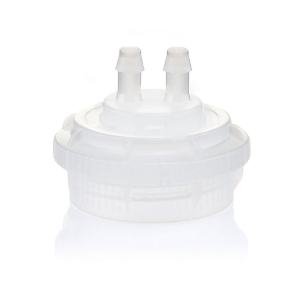 EZBio® GL45 Open Cap & Molded 2x 1/4" HB, Natural PP for Glass Bottles - 5 | 25 | img_1 | Foxx Life Sciences Global | shopfls.com