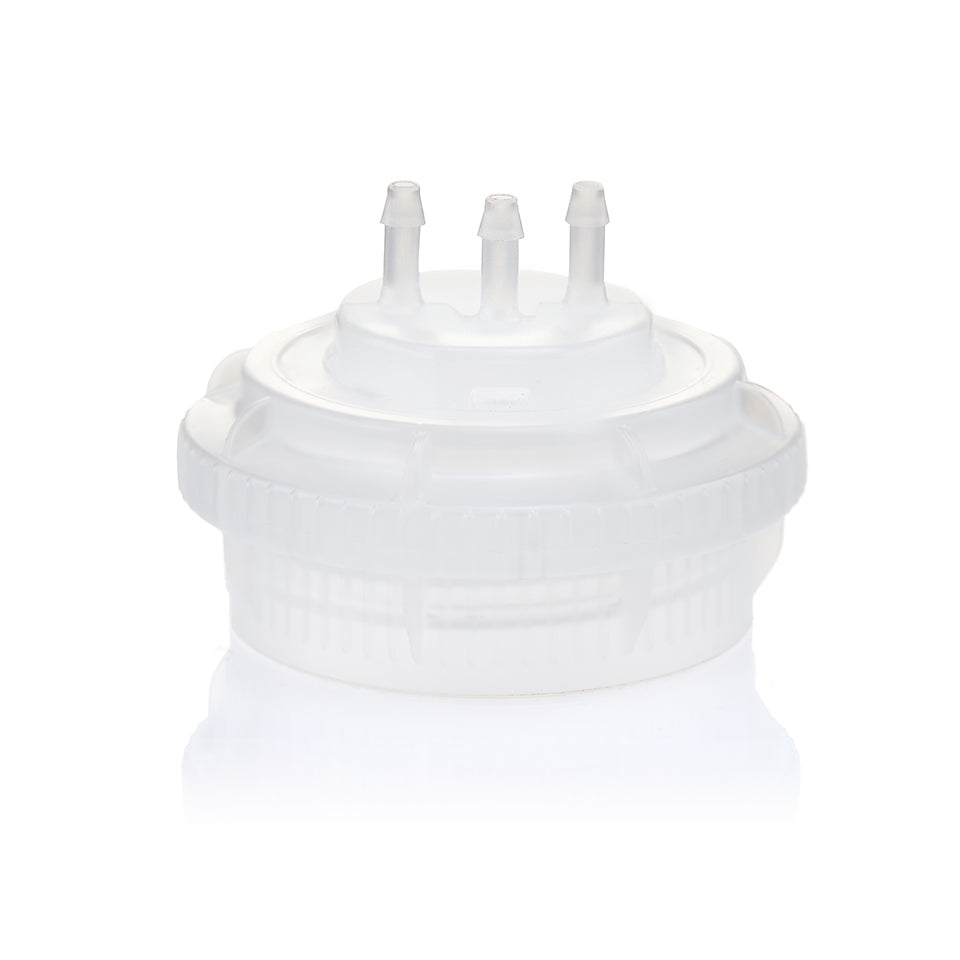 EZBio® GL45 Open Cap & Molded 3x 1/8" HB, Natural PP for Glass Bottles - 5 | 25 | img_1 | Foxx Life Sciences Global | shopfls.com