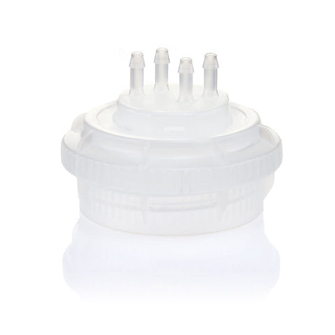 EZBio® GL45 Open Cap & Molded 4x 1/8" HB, Natural PP for Glass Bottles - 5 | 25 | img_1 | Foxx Life Sciences Global | shopfls.com