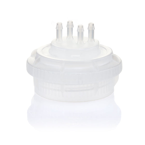 EZBio® GL45 Open Cap & Molded 4x 1/8" HB, Natural PP for Glass Bottles - 5 | 25 | img_1 | Foxx Life Sciences Global | shopfls.com