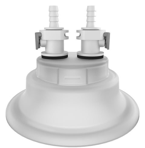 VersaCap® 120mm 1/4" HB x2 Adapter Insert - Laboratory-grade bioprocessing cap for research & development. | img_1 | Foxx Life Sciences Global | shopfls.com