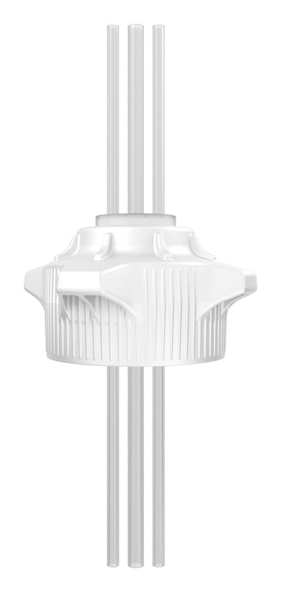 Open Top VersaCap® 120mm with  EZBio® Silicone System, 2 x 1/4" Tubes and 1 x 3/8" Tube
