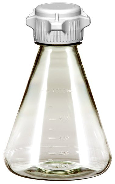 Sterile 1L EZclear® Erlenmeyer Flasks (6/case) with 53B VersaCap® by Foxx - for Laboratory and Bioprocessing Applications | img_1 | Foxx Life Sciences Global | shopfls.com