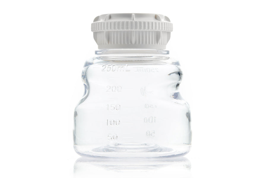 EZLabpure™ Media Bottle PETG, 250mL, GL45 Closed VersaCap®, Sterile, 24/cs | img_1 | Foxx Life Sciences Global | shopfls.com