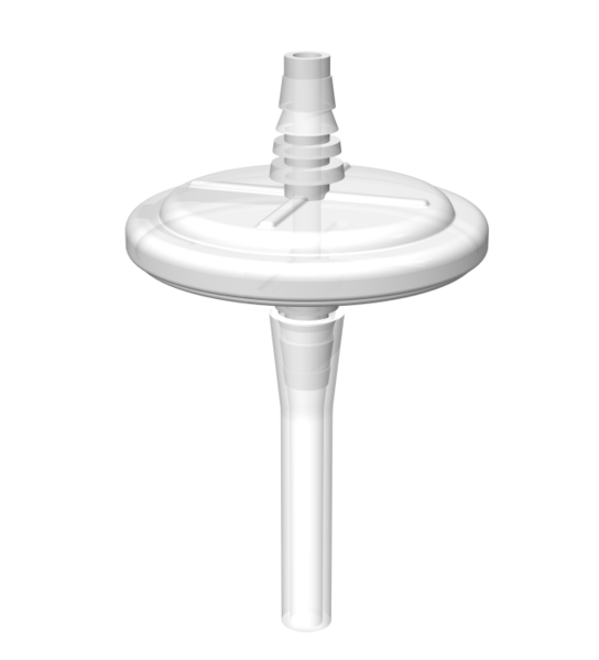 EZFlow® 1.0µm PTFE Vent Filter, 50mm PP Housing with Silicone Tubing - Non-Sterile Laboratory Air Filtration | img_1 | Foxx Life Sciences Global | shopfls.com