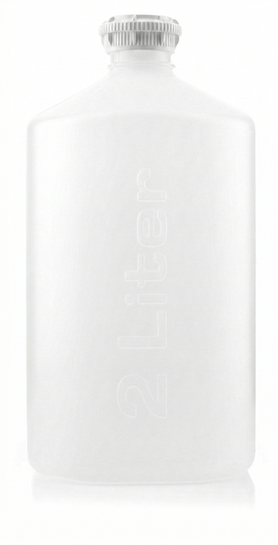 EZBio®pure S Bottle, 2L, GL45 VersaCap, Individually Double Bagged, Sterile