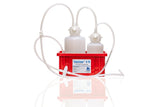 Vactrap™ 2 R Vacuum Trap, 2L+1L, HDPE Vacuum Bottle, Foxx EZFlow® TPE 1/4" ID Tubing, with Red CFR 40 Compliant Secondary Container
