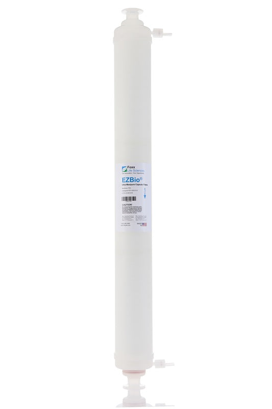 White filter cartridge with 'EZ Bio' label on a white background