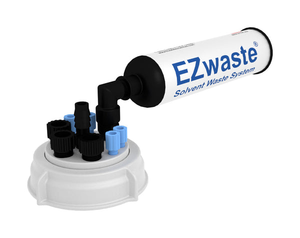 EZWaste® UN/DOT Filter Kit, VersaCap® S70, 4 ports for 1/8" OD Tubing, 4 port for 1/4" HB or 4 port for 3/8" HB and One Exhaust Filter, w/ Plugs | img_1 | Foxx Life Sciences Global | shopfls.com