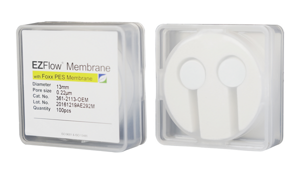 EZFlow® Membrane Disc Filter, PES, 0.22µm, 13mm, Non-Sterile, 100/pk | img_1 | Foxx Life Sciences Global | shopfls.com