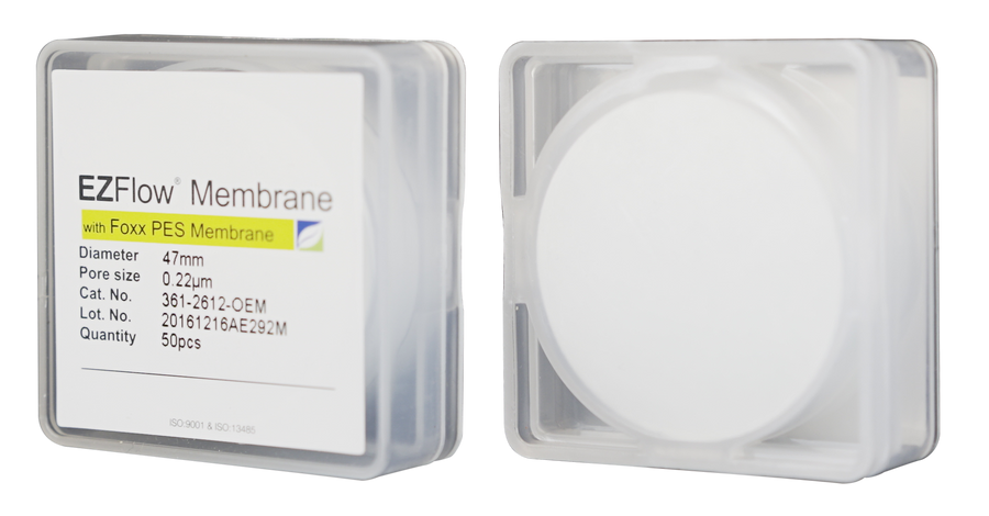 EZFlow® Membrane Disc Filter, PES, 0.22µm, 47mm, Non-Sterile, 50/pk | img_1 | Foxx Life Sciences Global | shopfls.com