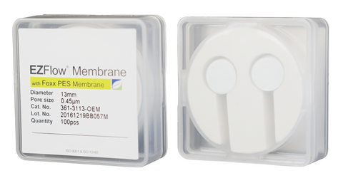 EZFlow® Membrane Disc Filter, PES, 0.45µm, 13mm, Non-Sterile, 100/pk | img_1 | Foxx Life Sciences Global | shopfls.com