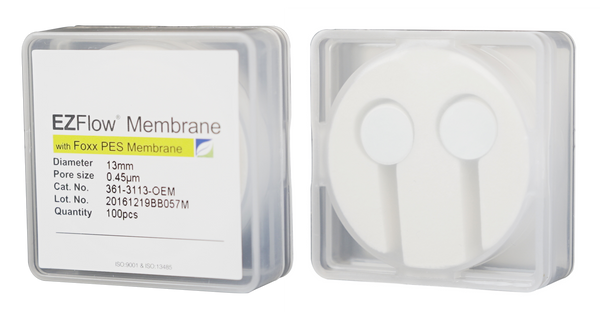 EZFlow® Membrane Disc Filter, PES, 0.45µm, 13mm, Non-Sterile, 100/pk | img_1 | Foxx Life Sciences Global | shopfls.com