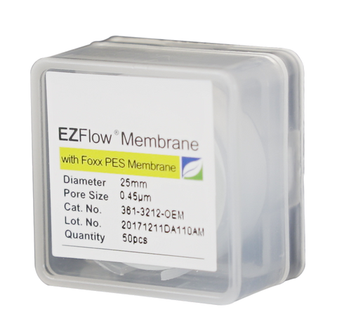 EZFlow® Membrane Disc Filter, PES, 0.45µm, 25mm, Non-Sterile, 50/pk | img_1 | Foxx Life Sciences Global | shopfls.com
