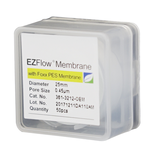 EZFlow® Membrane Disc Filter, PES, 0.45µm, 25mm, Non-Sterile, 50/pk | img_1 | Foxx Life Sciences Global | shopfls.com