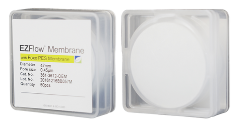 EZFlow® Membrane Disc Filter, PES, 0.45µm, 47mm, Non-Sterile, 50/pk | img_1 | Foxx Life Sciences Global | shopfls.com