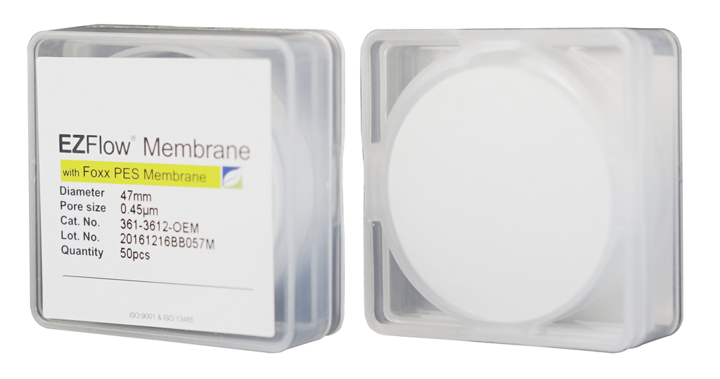 EZFlow® Membrane Disc Filter, PES, 0.45µm, 47mm, Non-Sterile, 50/pk | img_1 | Foxx Life Sciences Global | shopfls.com