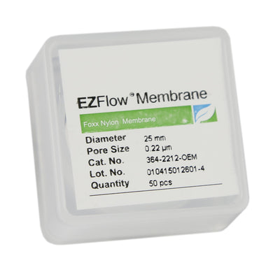 50 pack EZFlow® 25mm 0.2µm Nylon Membrane Disc Filter