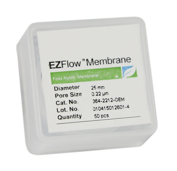 50-pack EZFlow® 25mm 0.2µm Nylon Membrane Disc Filter - Laboratory-grade filter for research & bioprocessing applications. | img_1 | Foxx Life Sciences Global | shopfls.com
