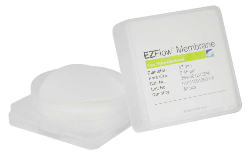 EZFlow® 47mm 0.45µm Nylon Membrane Disc Filters (50 pack) - Laboratory Filtration for Bioprocessing & Research | img_1 | Foxx Life Sciences Global | shopfls.com