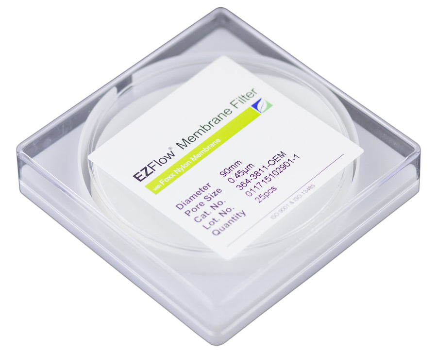 EZFlow® 90mm 0.45µm Nylon Membrane Disc Filter (25 pack) - Lab-Grade Filtration for Research & Bioprocessing | img_1 | Foxx Life Sciences Global | shopfls.com