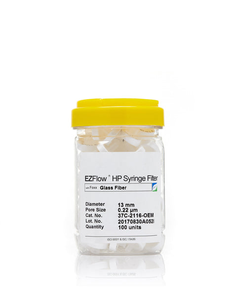 EZFlow® 13mm Syringe Filter, .2μm Glass Fiber, 100/pack | img_1 | Foxx Life Sciences Global | shopfls.com
